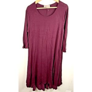 Philosophy Plum Long Sleeve Dress Size XL‎ Minimalist Capsule Wardrobe